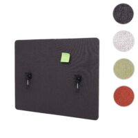 Akustik Tischtrennwand Stoff braun-grau 60x75 cm Büro Sichtschutz