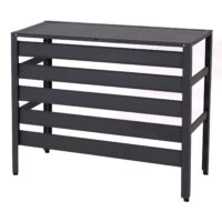 Alu Abdeckung grau für Klimaanlage und Wärmepumpe 73x90x38 cm