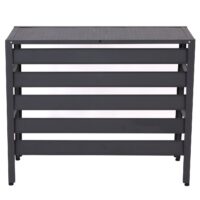 Alu Abdeckung grau für Klimaanlage und Wärmepumpe 73x90x38 cm