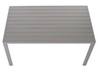 Wetterfester Alu-Esstisch für Garten & Balkon 140x80cm hellgrau