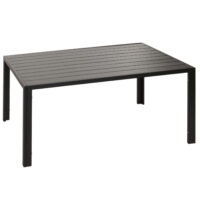 Alu-Gartentisch wetterfest 140x80cm Esstisch Outdoor anthrazit