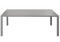 Alu Gartentisch wetterfest 180x80cm Balkontisch hellgrau