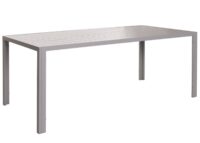 Alu Gartentisch wetterfest 180x80cm Balkontisch hellgrau