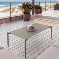 Aluminium Gartentisch Outdoor Loungetisch 105x65cm hellgrün