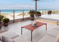 Aluminium Gartentisch Loungetisch Kaffeetisch 105x65cm terrakotta