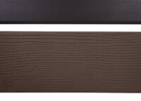 Alu Mülltonnenverkleidung Holzoptik erweiterbar 130x110cm braun