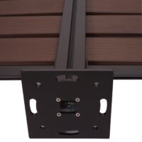 Alu Mülltonnenverkleidung Holzoptik erweiterbar 130x110cm braun