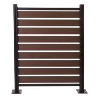 Alu Mülltonnenverkleidung Holzoptik erweiterbar 130x110cm braun