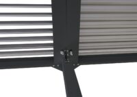 Alu Pergola Lamellen Sandy mit 3 Seitenwänden 3x6m anthrazit