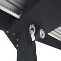 Alu Pergola Lamellen Sandy mit 3 Seitenwänden 3x6m anthrazit