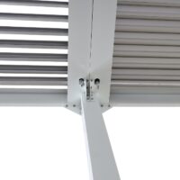 Alu Pergola Lamellen Sandy mit 3 Seitenwänden 3x6m weiss