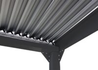 Alu Pergola Lamellen Sandy Lamellenpavillon mit 6 Seitenwänden 3x6m anthrazit