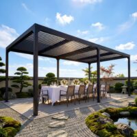 Alu Pergola Lamellen Sandy Terrassenüberdachung Garten 3x6m anthrazit