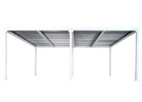 Alu Pergola Lamellen Sandy Terrassenüberdachung 3x6m weiss