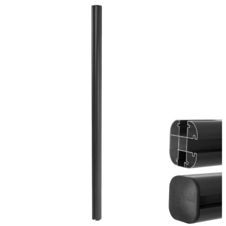 Alu Pfosten für WPC-Zaun Stecksystem 240cm anthrazit Savon