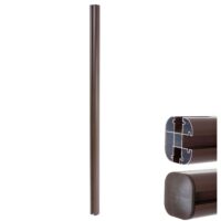 Alu-Pfosten für WPC-Zaun Stecksystem 240cm braun Savon