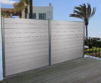 Alu-Pfosten für WPC-Zaun Stecksystem 240cm grau Savon