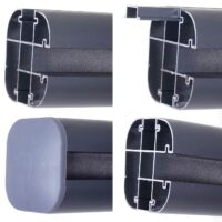 Alu-Pfosten für WPC-Zaun Stecksystem 240cm grau Savon