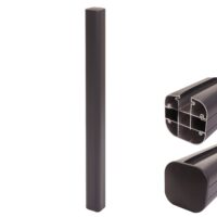 Aluminium Pfosten für WPC Zaun Stecksystem 98cm anthrazit Savon