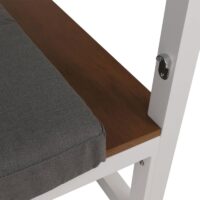 Aluminium Gartenliege XL Daybed 200cm 10cm Polster weiss grau