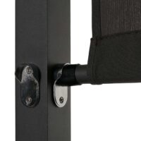 Aluminium Gartenliege XL mit 10cm Polster 200cm dunkelgrau