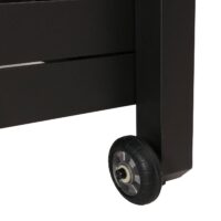 XL Aluminium Gartenliege mit 10cm Polster schwarz-creme