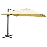 Ampelschirm Gastro Sonnenschirm Polyester/Alu ohne Ständer 3x3m creme