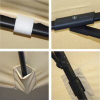 Ampelschirm Gastro Sonnenschirm Polyester/Alu ohne Ständer 3x3m creme