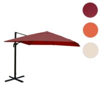Ampelschirm drehbar ohne Ständer für Gastronomie 3x3m bordeaux