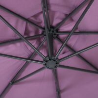 Ampelschirm neigbar Sonnenschutz mit Ständer 3m lavendel-rot
