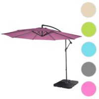 Ampelschirm neigbar Sonnenschutz mit Ständer 3m lavendel-rot