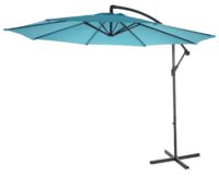 Ampelschirm neigbar Sonnenschutz mit Ständer 3m türkis-blau