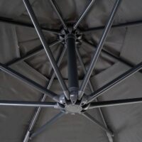 Ampelschirm neigbar Sonnenschirm ohne Ständer 3m grau