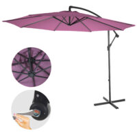 Ampelschirm neigbar Polyester ohne Ständer 3m lavendel-rot