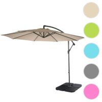 Ampelschirm neigbar mit Ständer Polyester Stahl Ø3m sand-beige