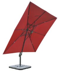 Ampelschirm drehbar mit Ständer Polyester & Alu 3x3m creme