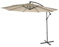 Ampelschirm Sonnenschutz neigbar mit Ständer Ø3m creme
