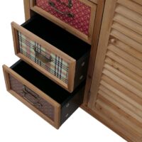 Apothekerkommode Schrank Schubladen Etikettenhalter Vintage Shabby Fensterladen 80x91x40cm natur
