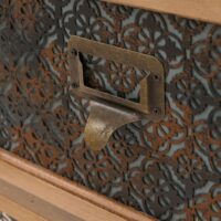 Apothekerkommode Highboard Schrank Staufächer Vintage Shabby-Look 94x80x35cm blau