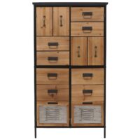 Apothekerkommode Highboard Schubladen Vintage Shabby-Look 136x73x35cm natur