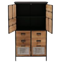 Apothekerkommode Highboard Schubladen Vintage Shabby-Look 136x73x35cm natur