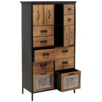 Apothekerkommode Highboard Schubladen Vintage Shabby-Look 136x73x35cm natur
