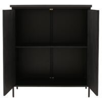 Apothekerkommode Highboard Schrank Staufächer Vintage Shabby-Look 94x80x35cm Rattanoptik