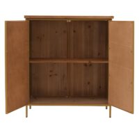 Apothekerkommode Highboard Schrank Staufächer Vintage Shabby-Look 94x80x35cm rot/blau