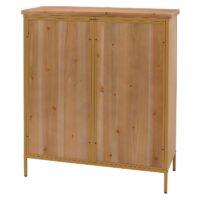 Apothekerkommode Highboard Schrank Staufächer Vintage Shabby-Look 94x80x35cm rot/blau