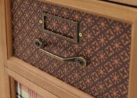 Apothekerkommode Schrank Schubladen Etikettenhalter Vintage Shabby Holz 80x91x40cm natur