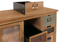 Apothekerkommode Schrank Schubladen Etikettenhalter Vintage Shabby Holz 80x91x40cm natur