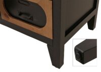 Apothekerkommode Schrank Schubladen Staufach Vintage Shabby Industrial 80x91x40cm schwarz
