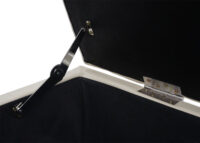 Aufbewahrungs-Truhe Kriens Kunstleder 45x114x45cm creme