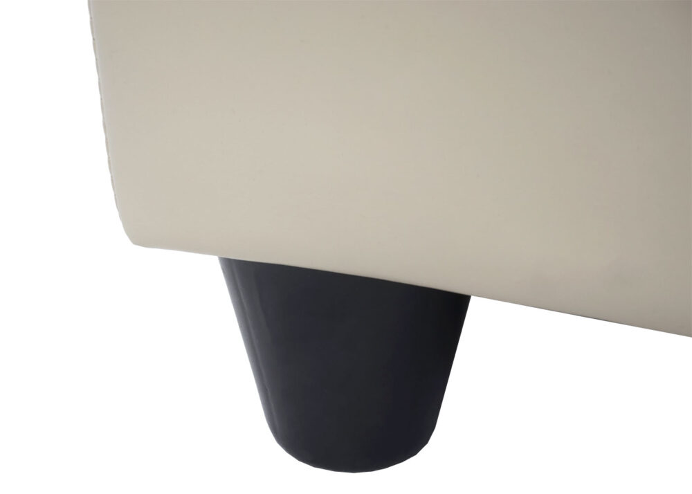 Aufbewahrungs-Truhe Kriens Kunstleder 45x114x45cm creme